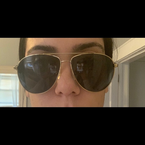 PRADA 53qs Triangle Gold and Black Sunglasses - Picture 5 of 6